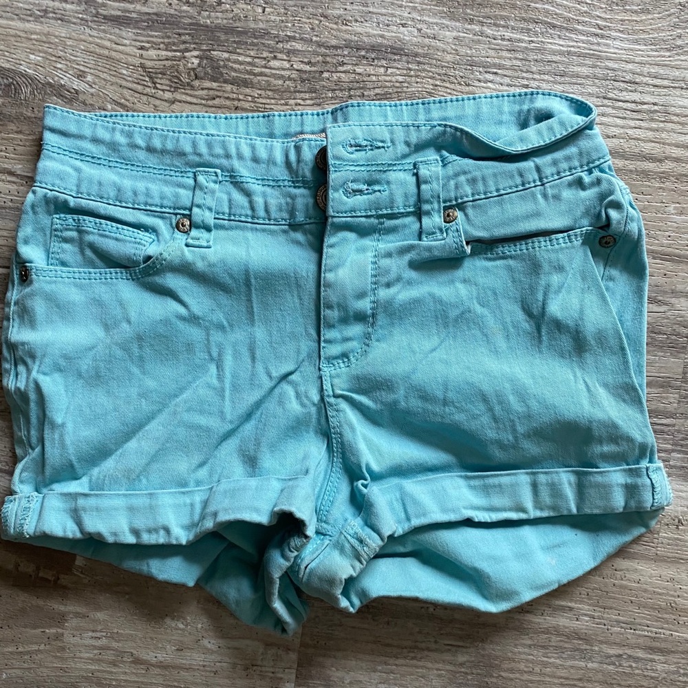 Teal junior shorts size 3